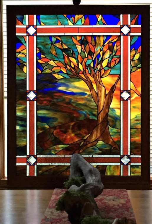 Custom art glass tree by Gallery's Choice