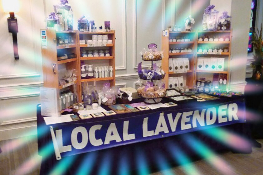 The Gallery's Choice pop-up shop full of hand-made art and locally grown lavender gift products.