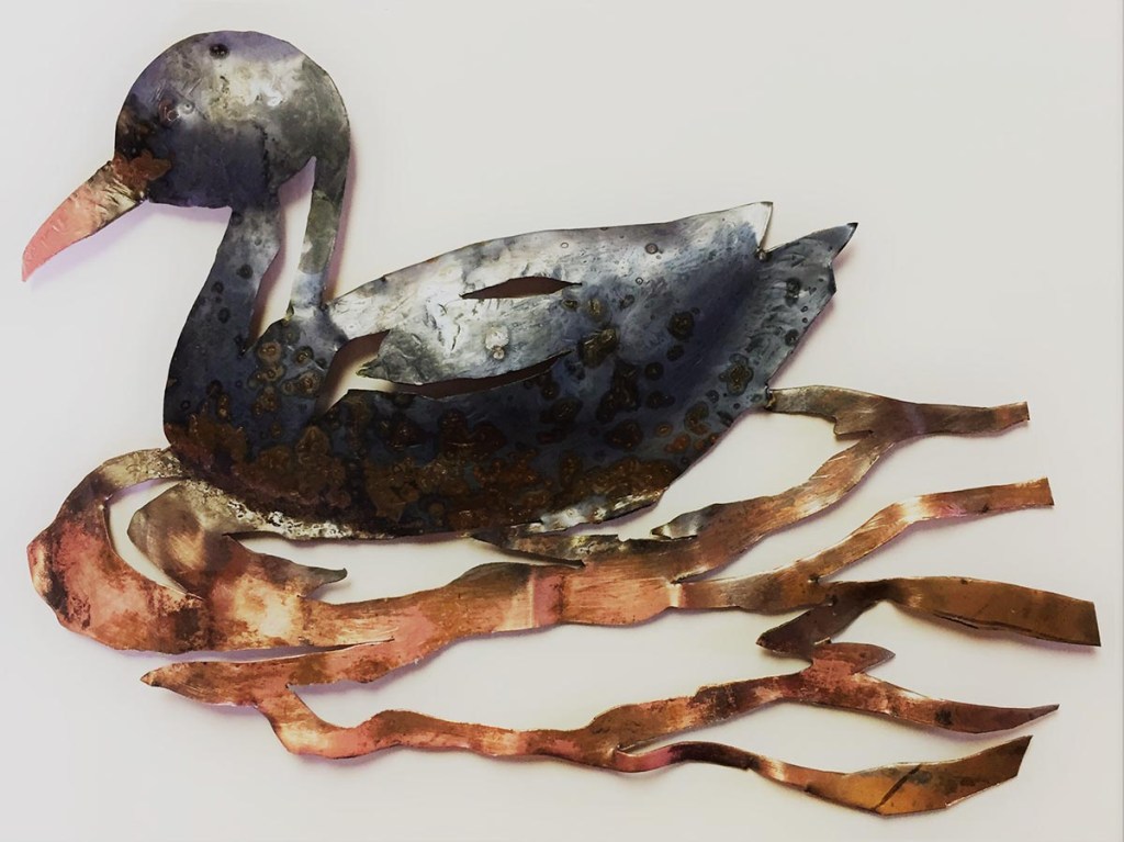 copper duck for stained glass
